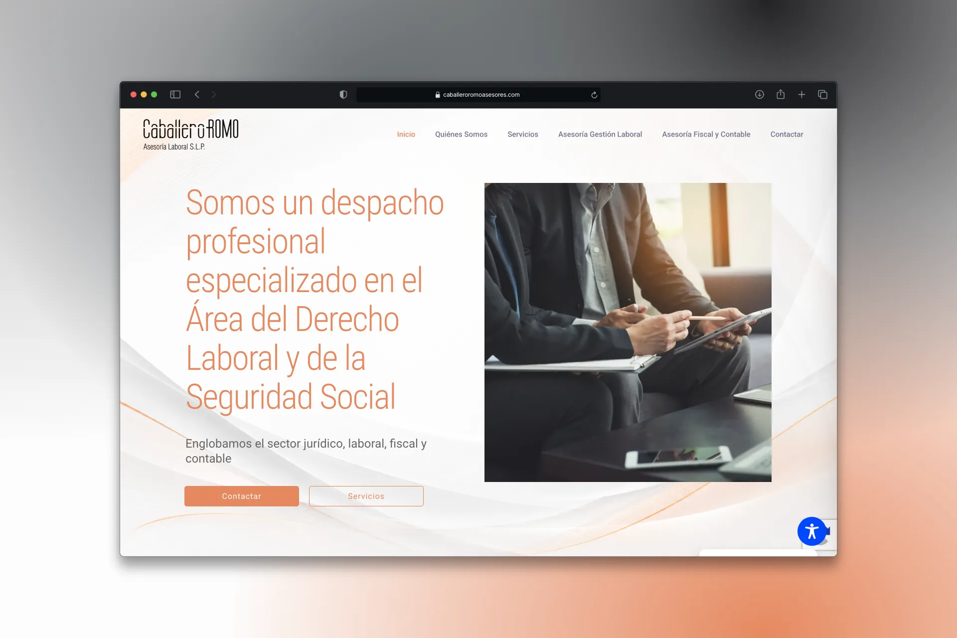 Captura de pantalla del proyecto Caballero ROMO