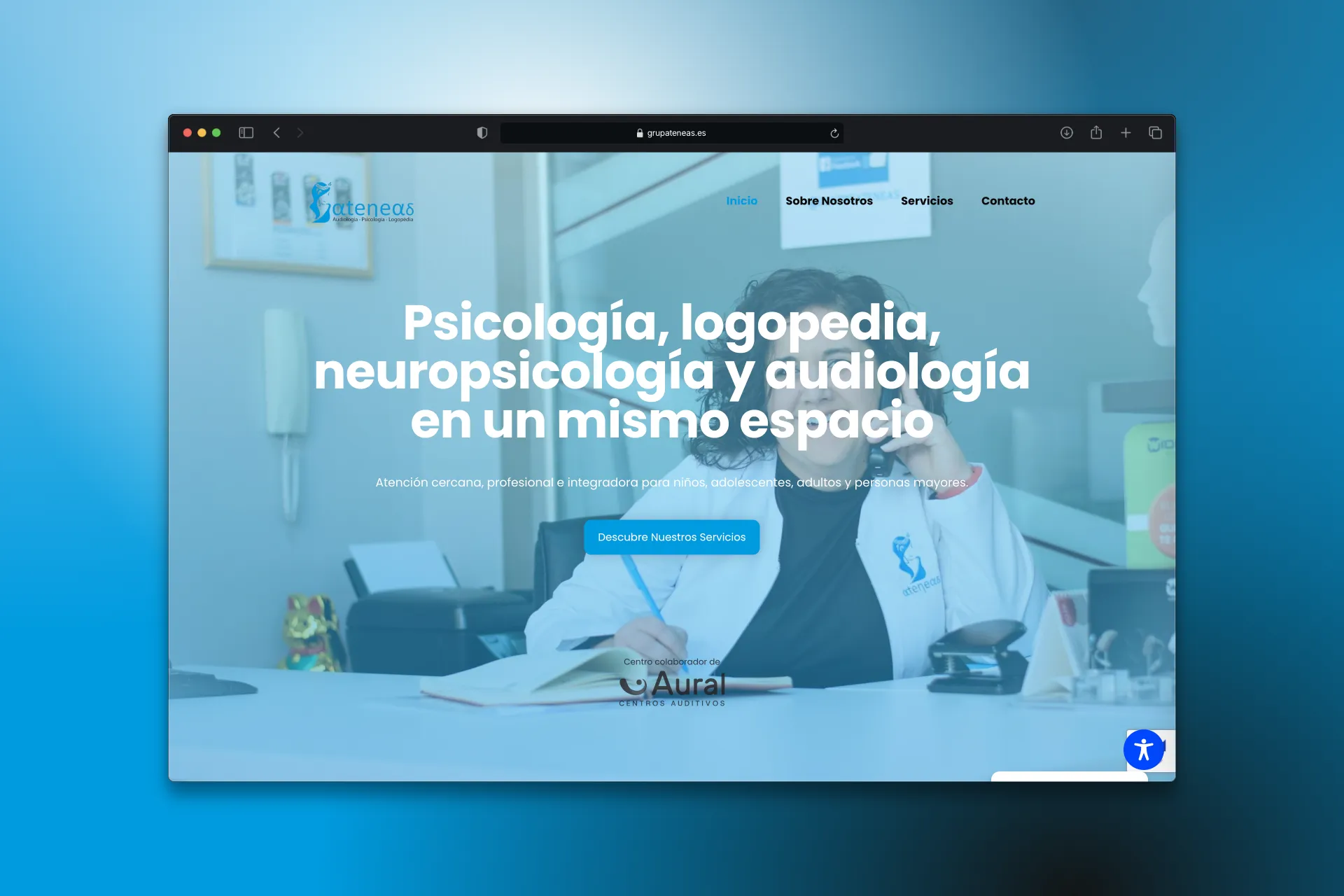 Captura de pantalla del proyecto Grup Ateneas